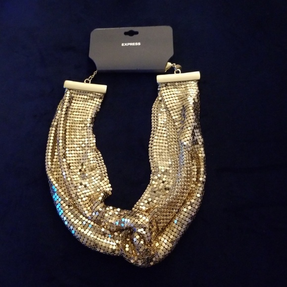 Nwt Express mesh gold choker - Picture 3 of 5